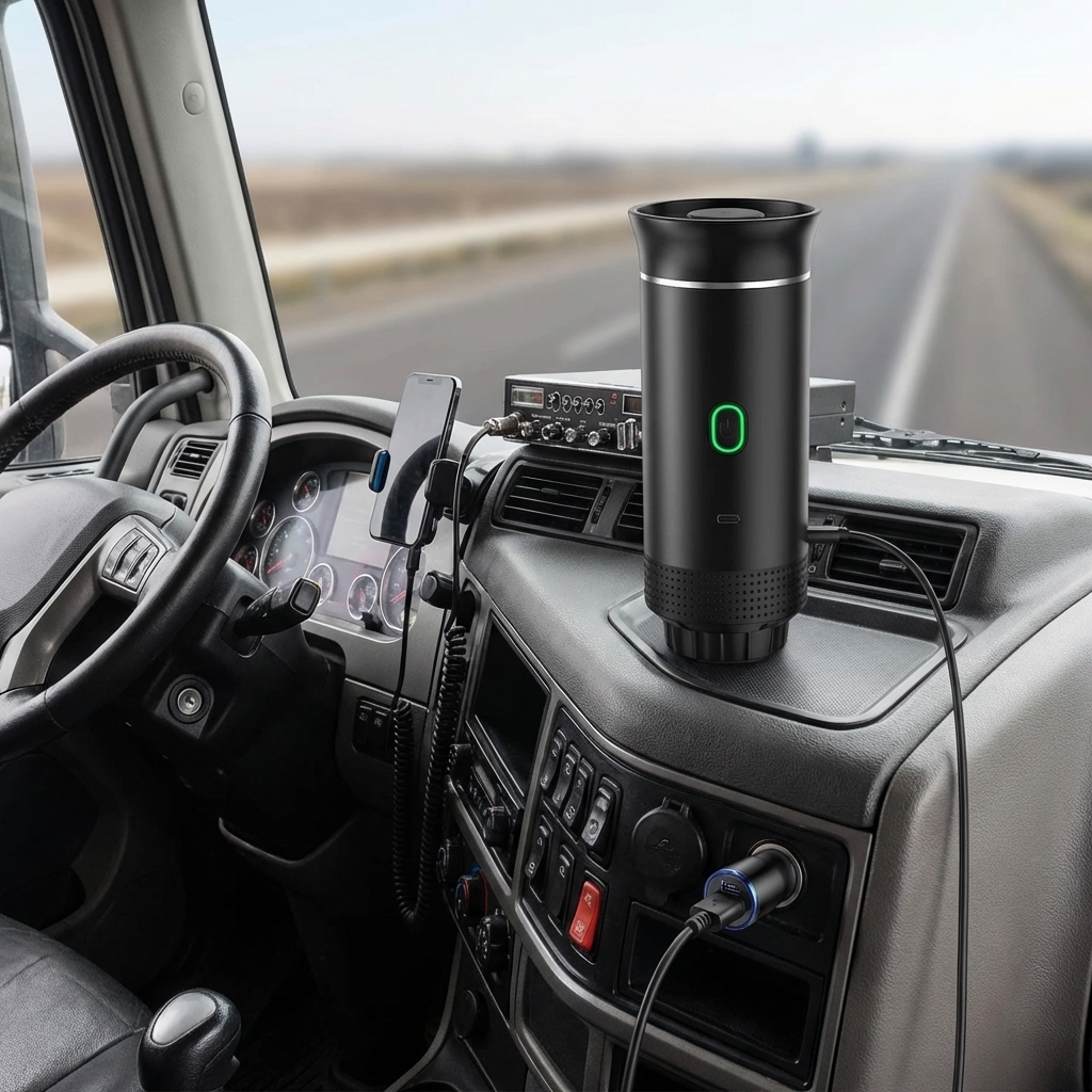 Ładowanie 12V i USB-C - ekspres na desce rozdzielczej