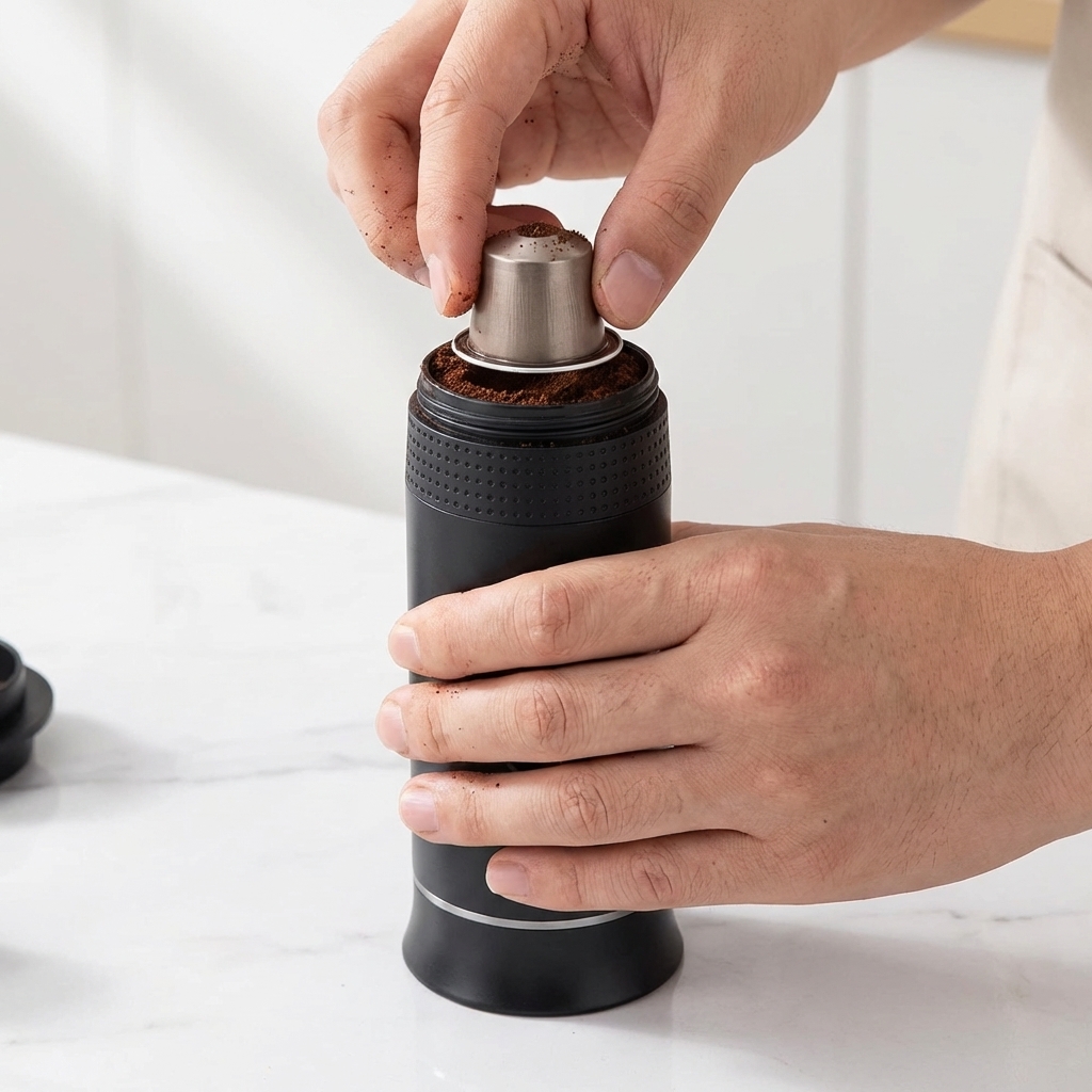 Krok 2 - Wkładanie kawy do ekspresu BrewGo