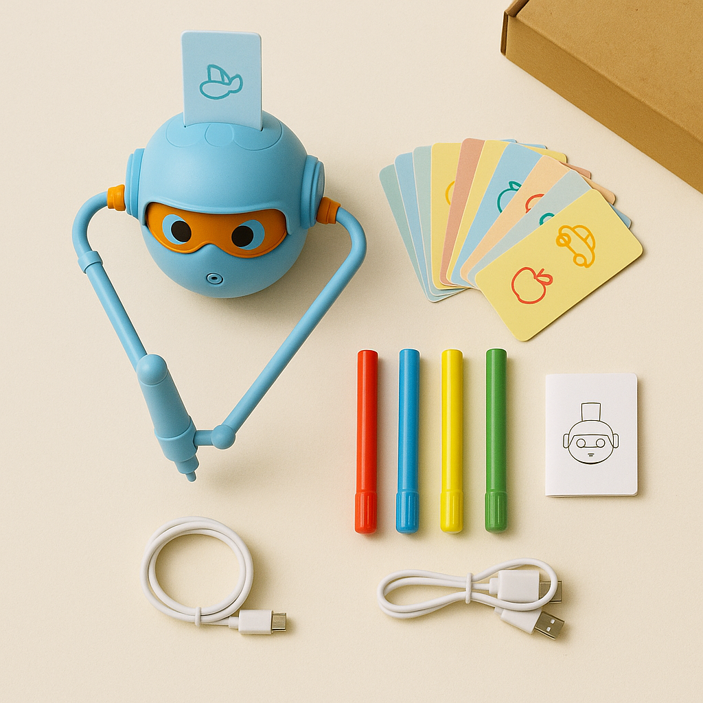 Zestaw startowy Doodlo - robot, karty, markery, kabel USB-C, instrukcja