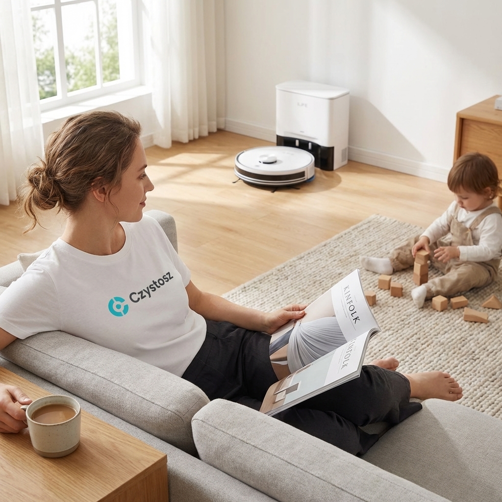 Robot sprzątający Czystosz ze stacją samoopróżniającą