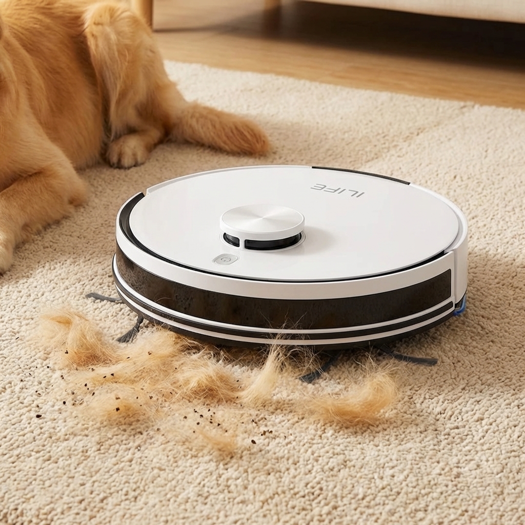 Moc ssania 5000 Pa - zbiera sierść i okruchy z dywanu