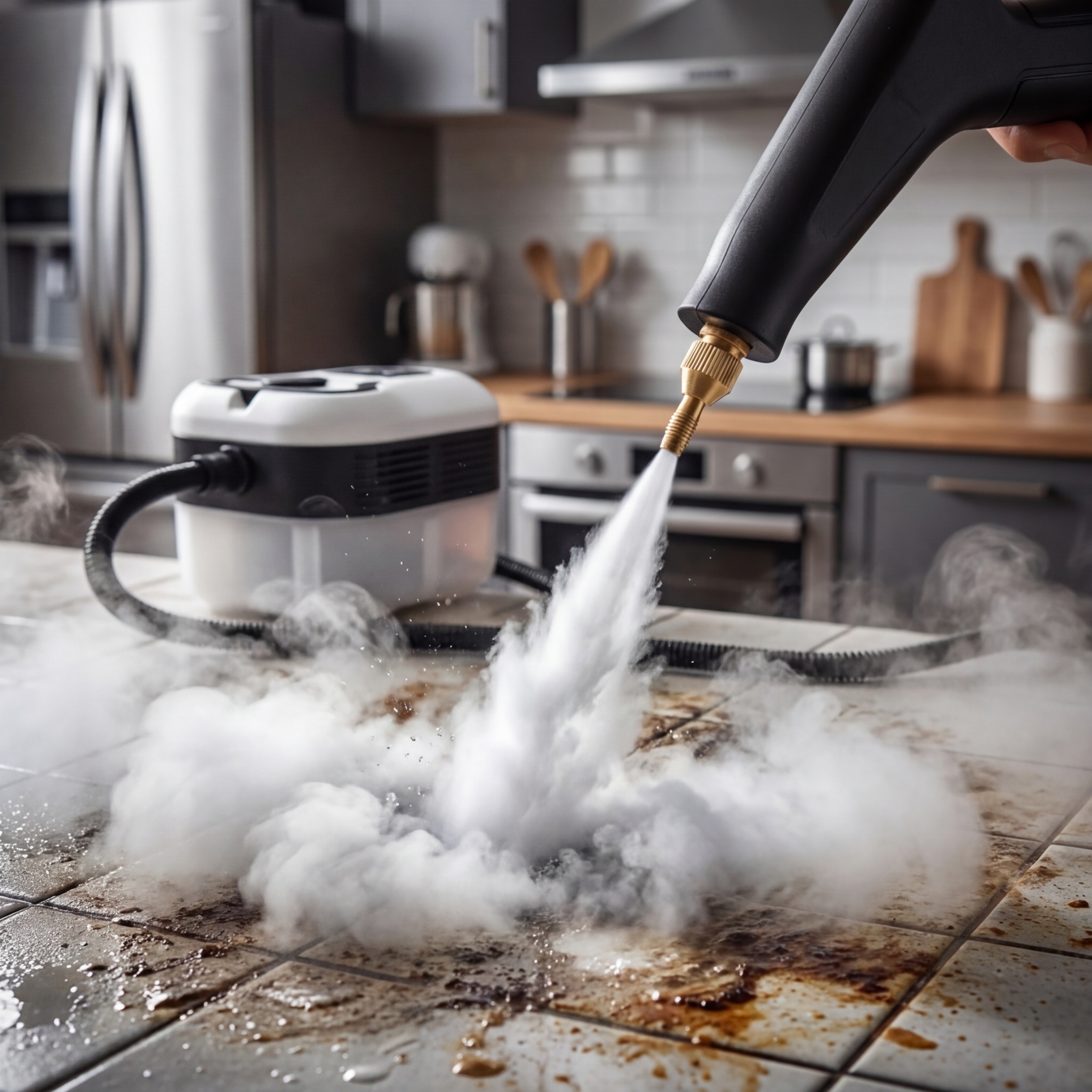 Potężny strumień pary pod ciśnieniem 3.0 BAR