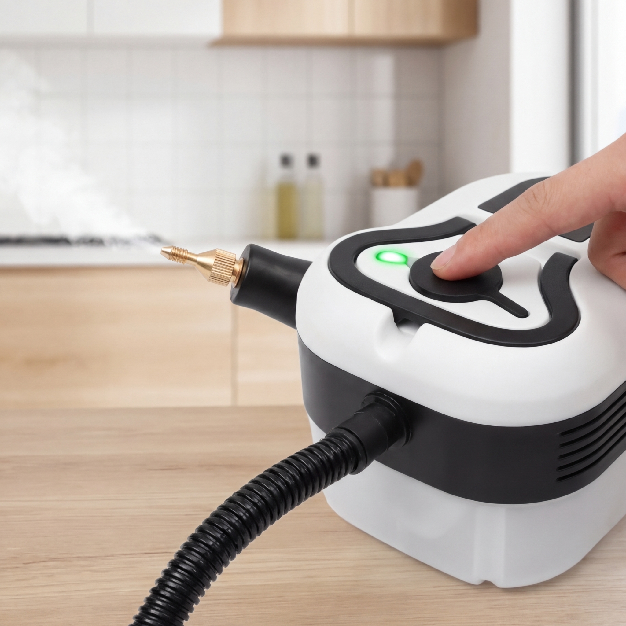 Krok 2 - Włączanie myjki parowej przyciskiem