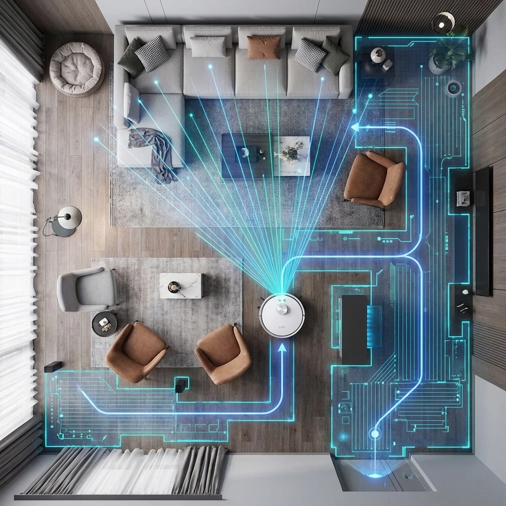 Nawigacja LiDAR mapuje pomieszczenie