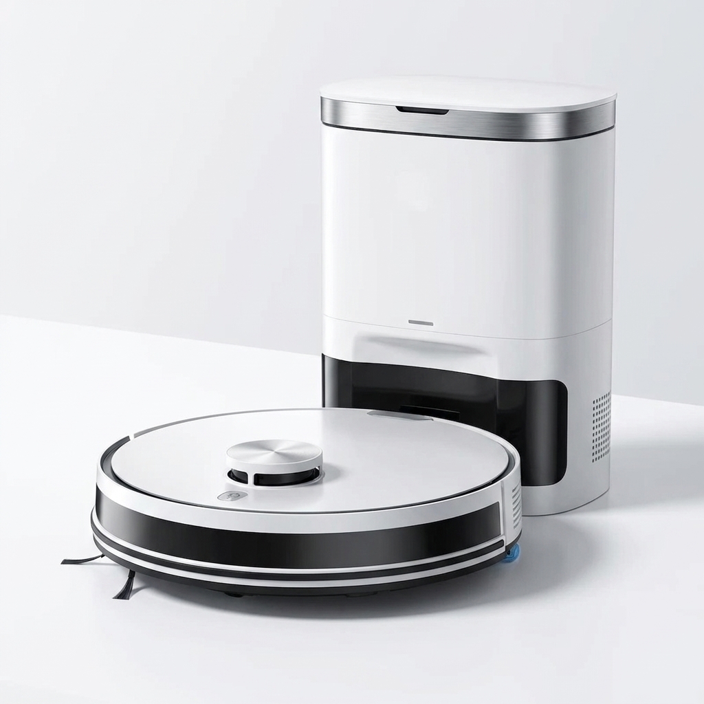 Pupilot — robot sprzątający z samoczyszczącą stacją