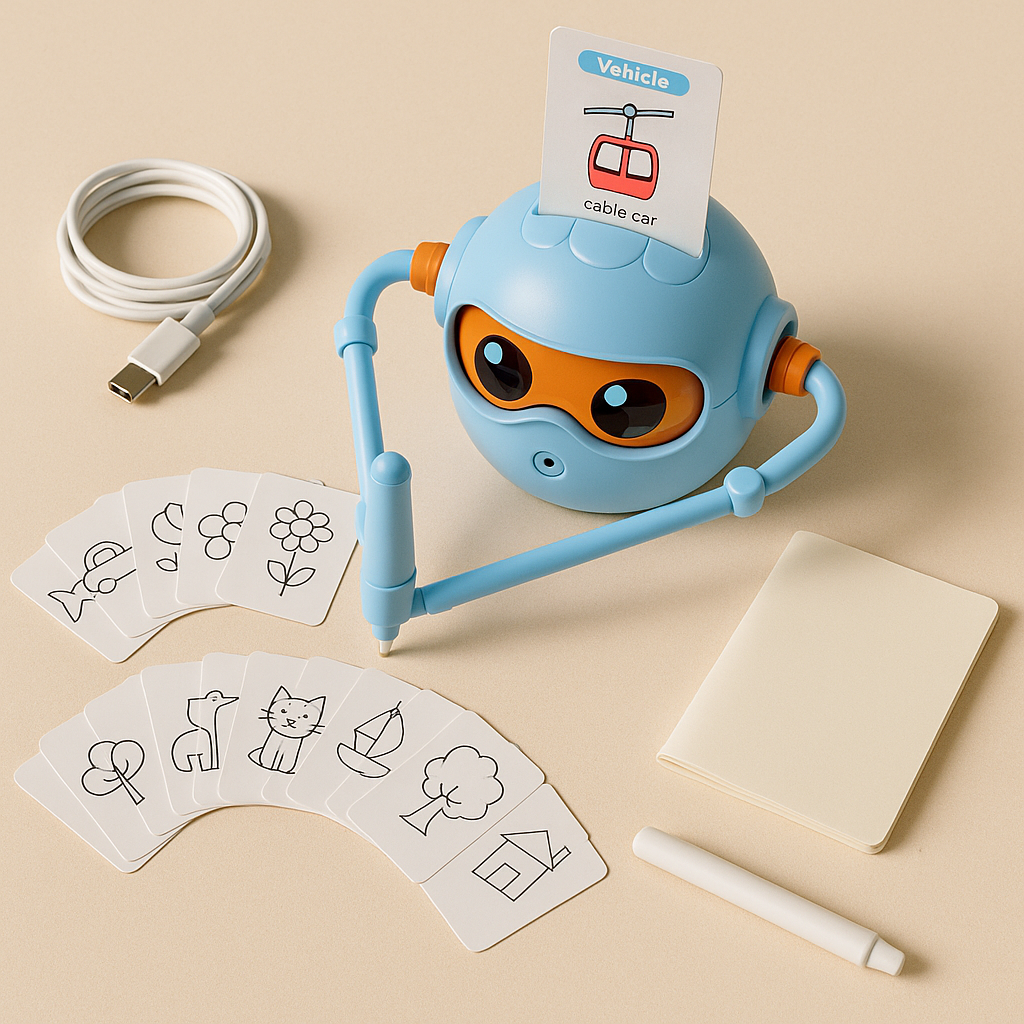 Kompletny zestaw Rysek - robot, karty, kabel, instrukcja