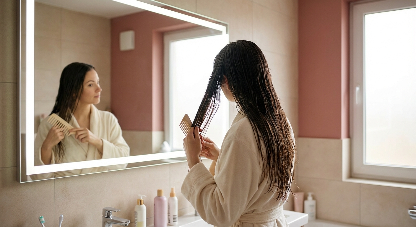 Krok 1 - Przygotowanie włosów: mycie, suszenie i rozczesywanie