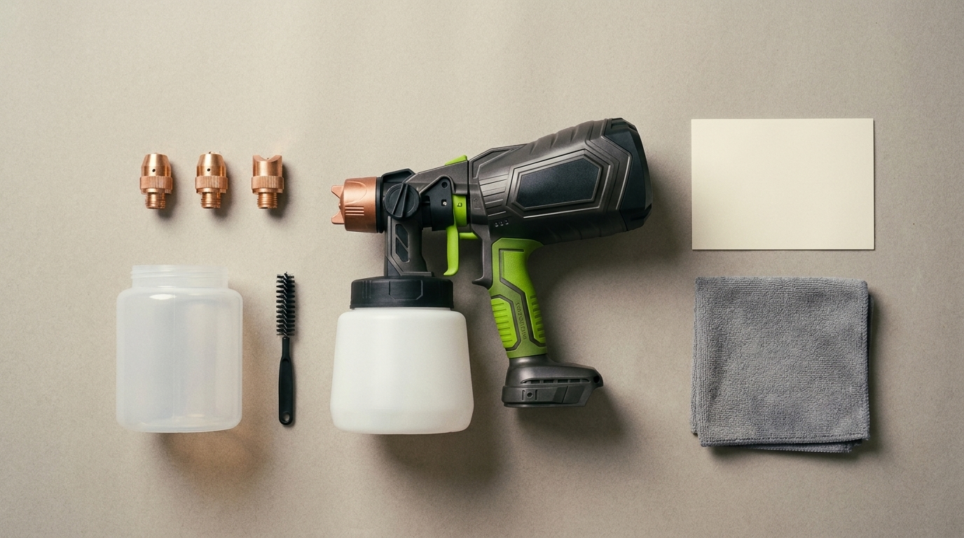 Zestaw SPRAYCRAFT Pro — pistolet, 3 dysze, zbiornik, szczotka, ściereczka