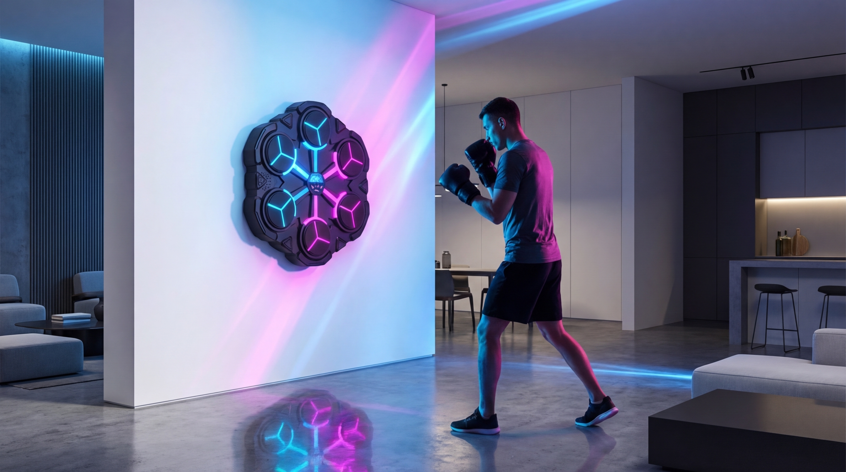 VibeStrike na ścianie w nowoczesnym mieszkaniu