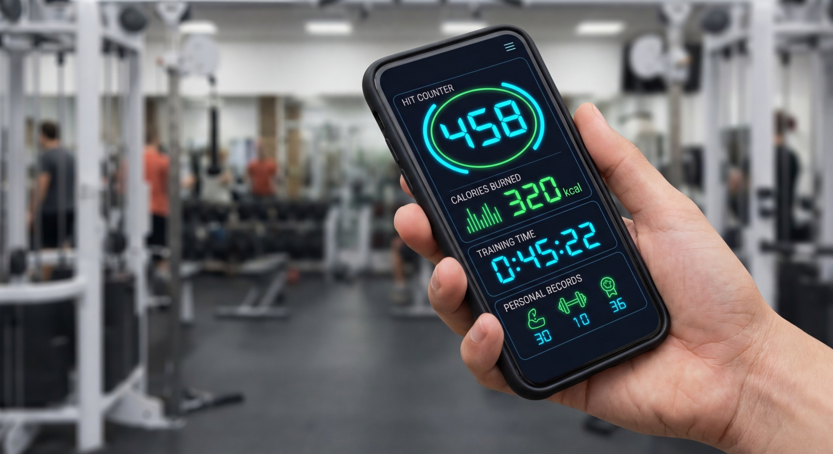 Aplikacja VibeStrike ze statystykami