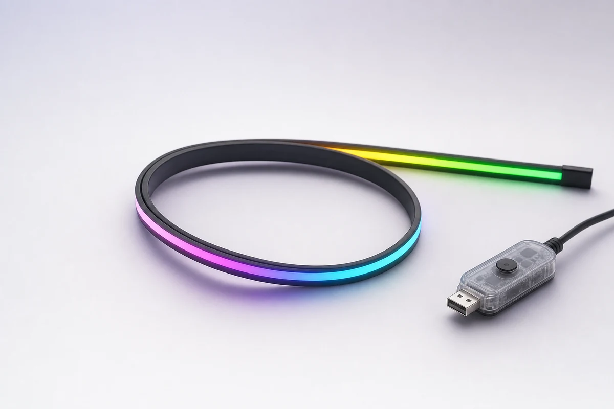 Taśma LED RGB Poblask ze sterownikiem USB