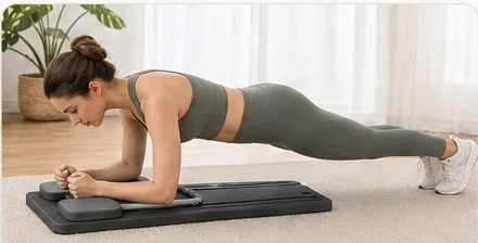Plank na desce treningowej Sprężyk